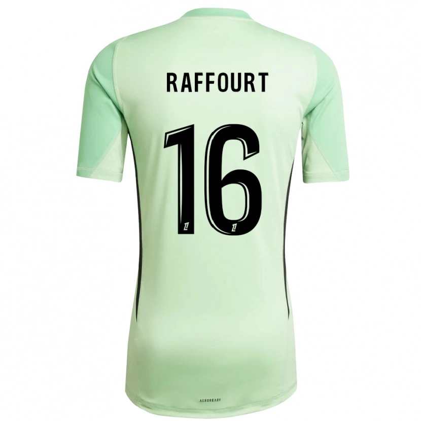 Danxen Hombre Camiseta Timéo Raffourt #16 Verde Claro Negro Portero Equipación 2025/26 La Camisa México