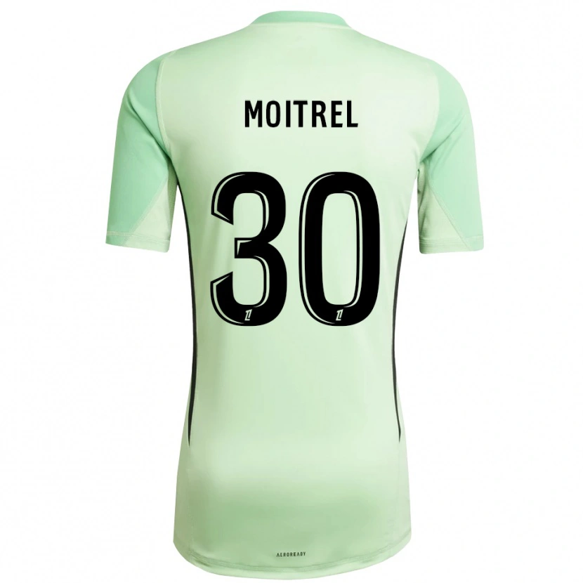 Danxen Hombre Camiseta Pauline Moitrel #30 Verde Claro Negro Portero Equipación 2025/26 La Camisa México