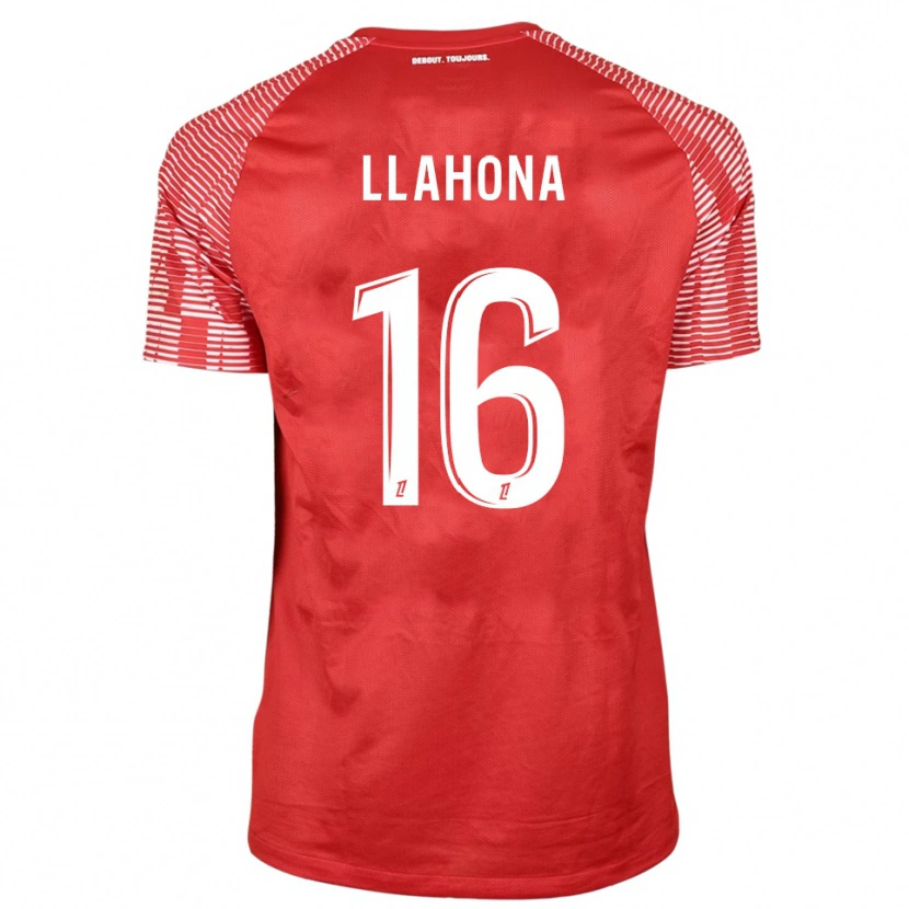Danxen Hombre Camiseta Yann Llahona #16 Rojo Blanco Portero Equipación 2025/26 La Camisa México