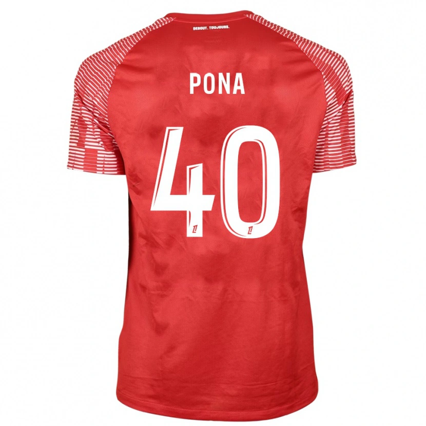 Danxen Hombre Camiseta Oumar Pona #40 Rojo Blanco Portero Equipación 2025/26 La Camisa México