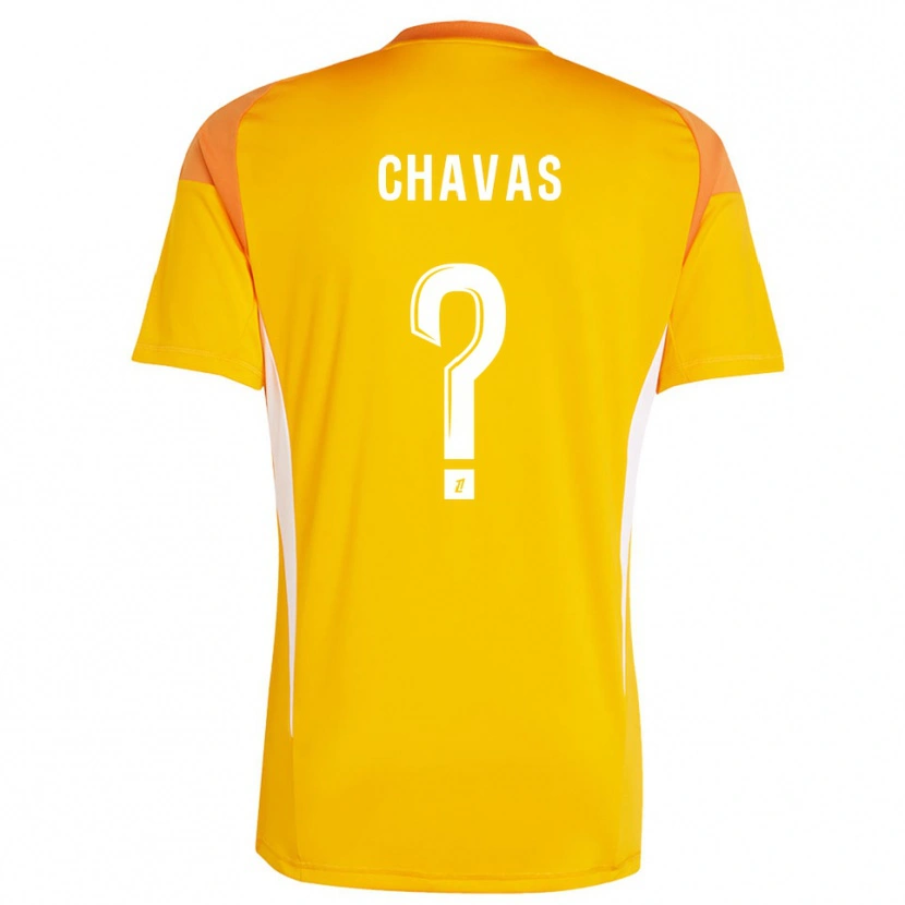 Danxen Hombre Camiseta Mylène Chavas #0 Blanco Naranja Claro Portero Equipación 2025/26 La Camisa México