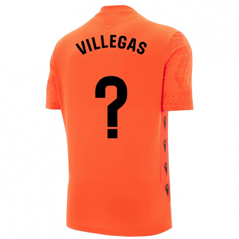 Danxen Hombre Camiseta Sergio Villegas #0 Naranja Negro Portero Equipación 2025/26 La Camisa México