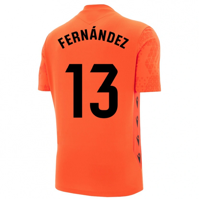 Danxen Hombre Camiseta Andrés Fernández #13 Naranja Negro Portero Equipación 2025/26 La Camisa México