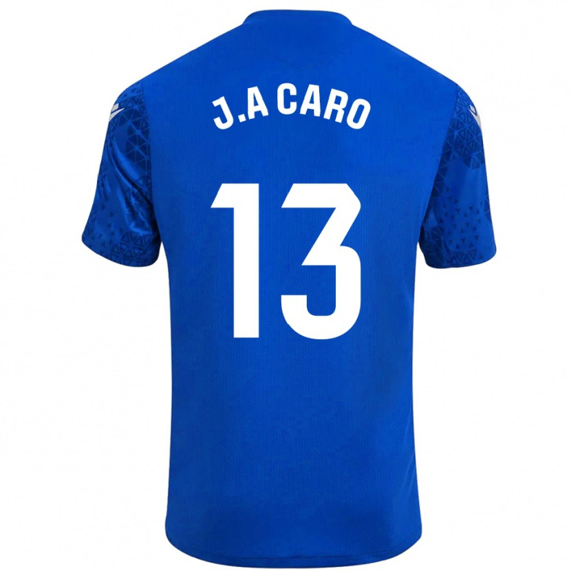 Danxen Hombre Camiseta José Antonio Caro #13 Azul Blanco Portero Equipación 2025/26 La Camisa México
