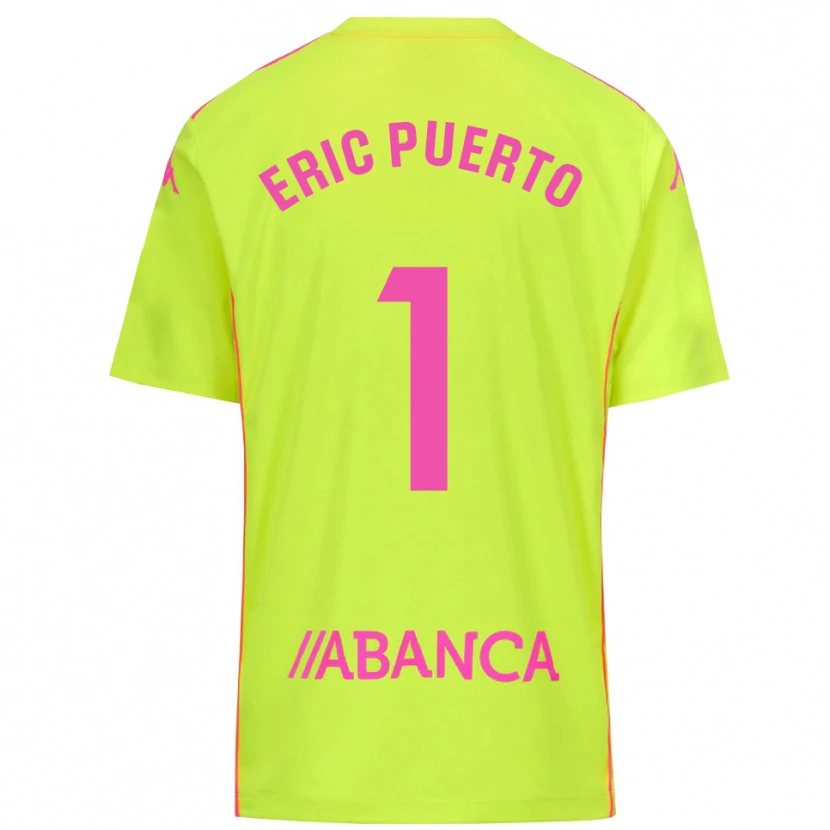 Danxen Hombre Camiseta Eric Puerto #1 Verde Amarillo Portero Equipación 2025/26 La Camisa México