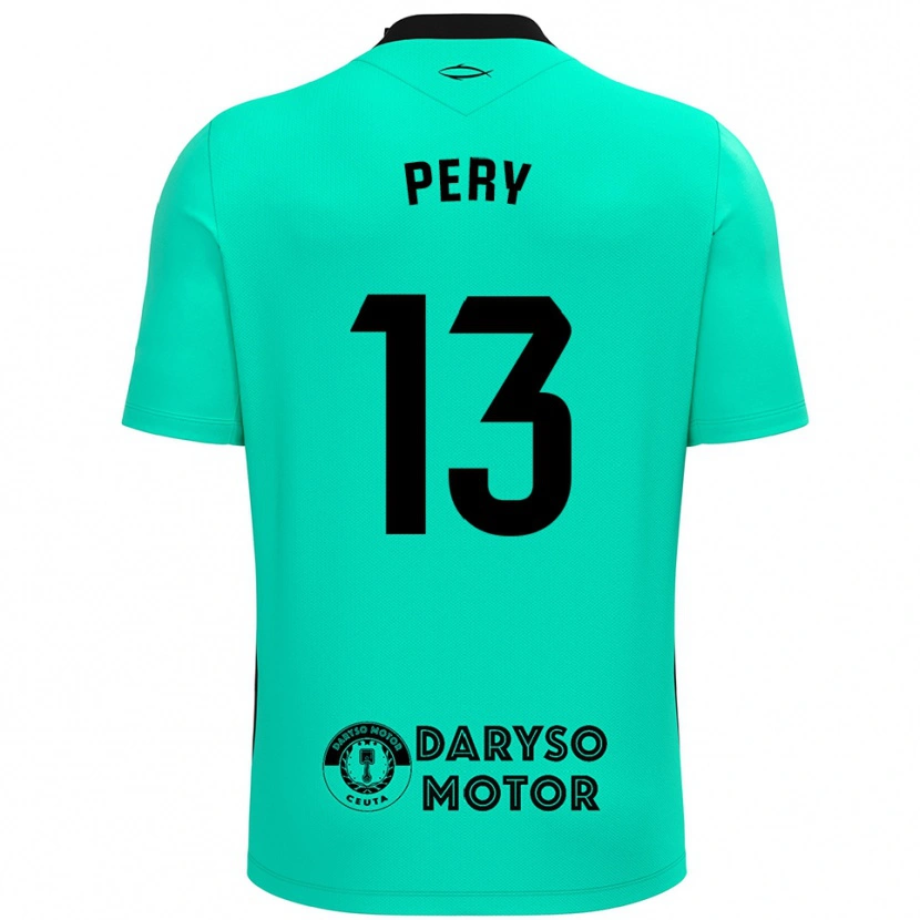 Danxen Hombre Camiseta Pery #13 Negro Turquesa Portero Equipación 2025/26 La Camisa México