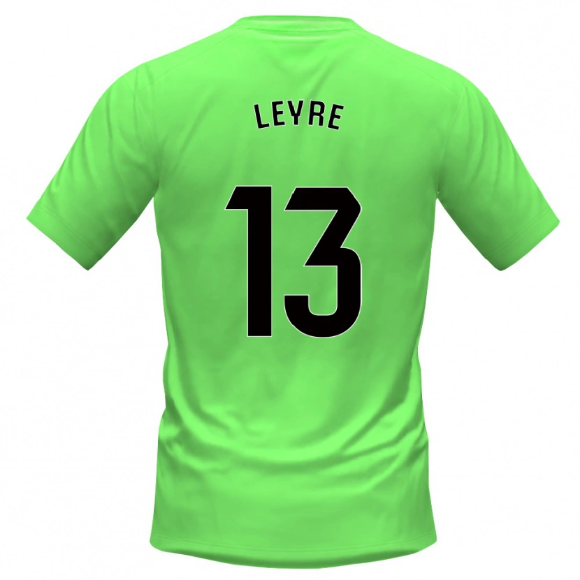Danxen Hombre Camiseta Leyre Sánchez López #13 Verde Negro Portero Equipación 2025/26 La Camisa México