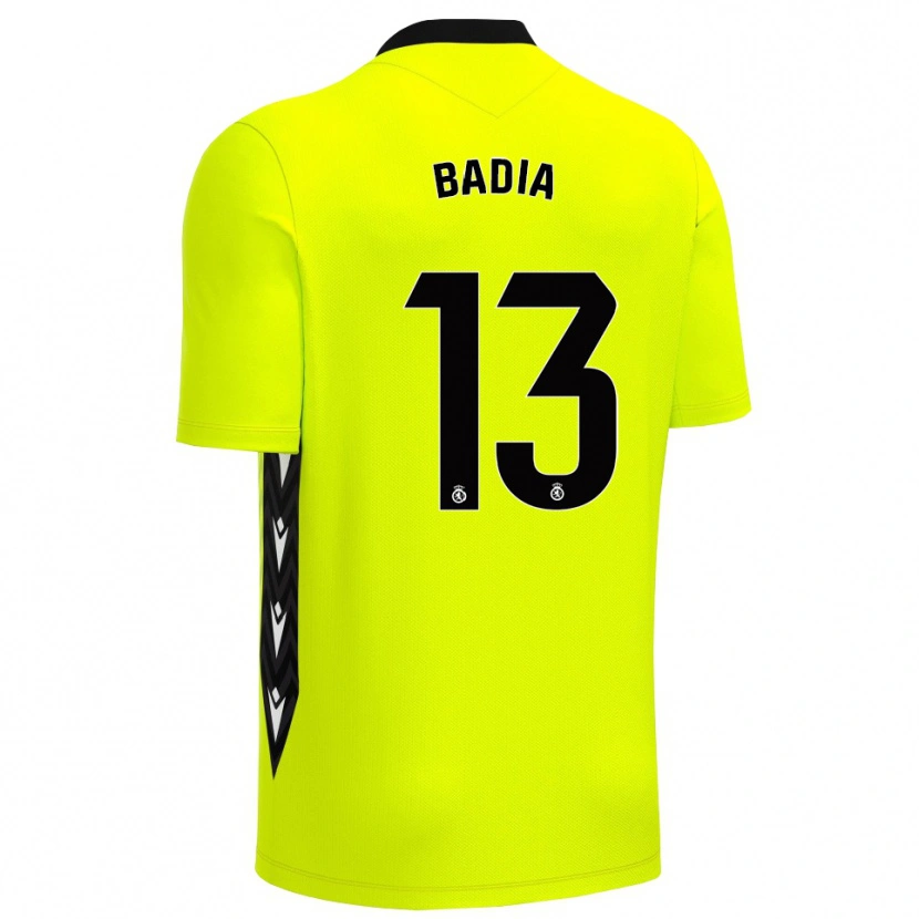 Danxen Hombre Camiseta Edgar Badia #13 Negro Verde Amarillo Portero Equipación 2025/26 La Camisa México