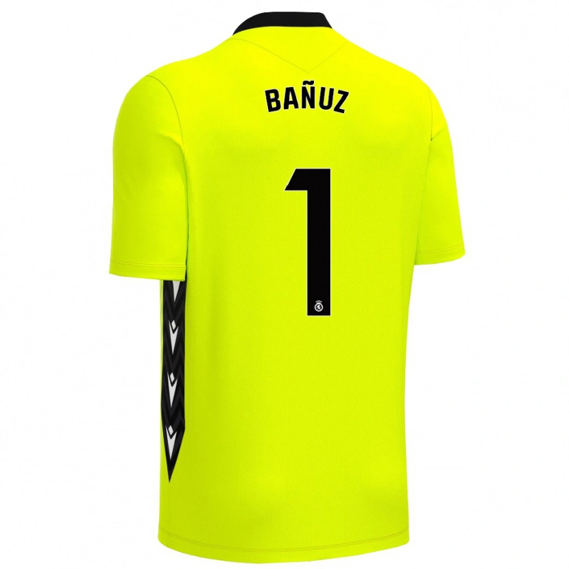 Danxen Hombre Camiseta Miguel Bañuz #1 Negro Verde Amarillo Portero Equipación 2025/26 La Camisa México