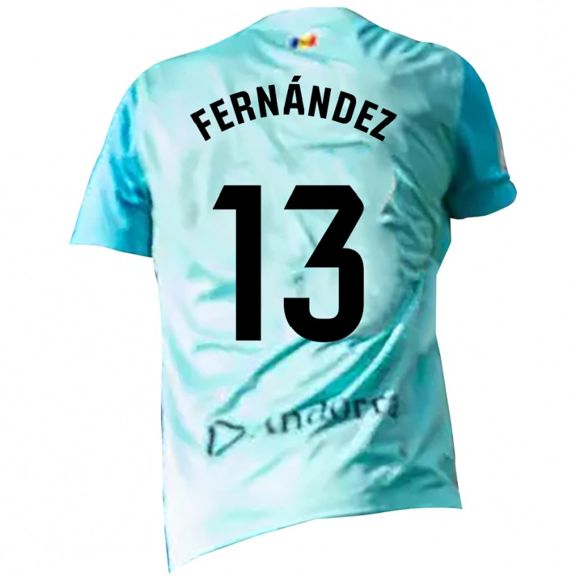 Danxen Hombre Camiseta Ferran Fernández #13 Negro Cian Portero Equipación 2025/26 La Camisa México