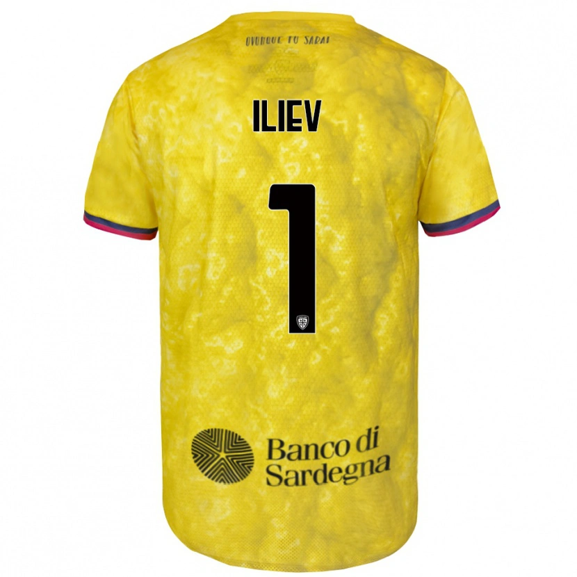 Danxen Hombre Camiseta Velizar-Iliya Iliev #1 Amarillo Negro Portero Equipación 2025/26 La Camisa México