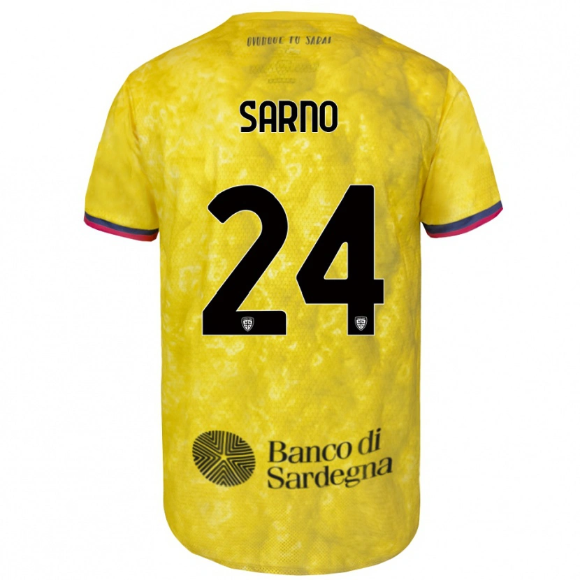Danxen Hombre Camiseta Vincenzo Sarno #24 Amarillo Negro Portero Equipación 2025/26 La Camisa México