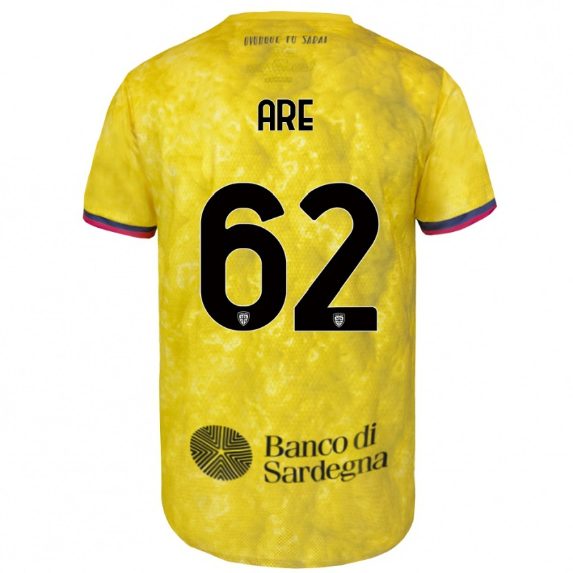 Danxen Hombre Camiseta Emmanuele Are #62 Amarillo Negro Portero Equipación 2025/26 La Camisa México