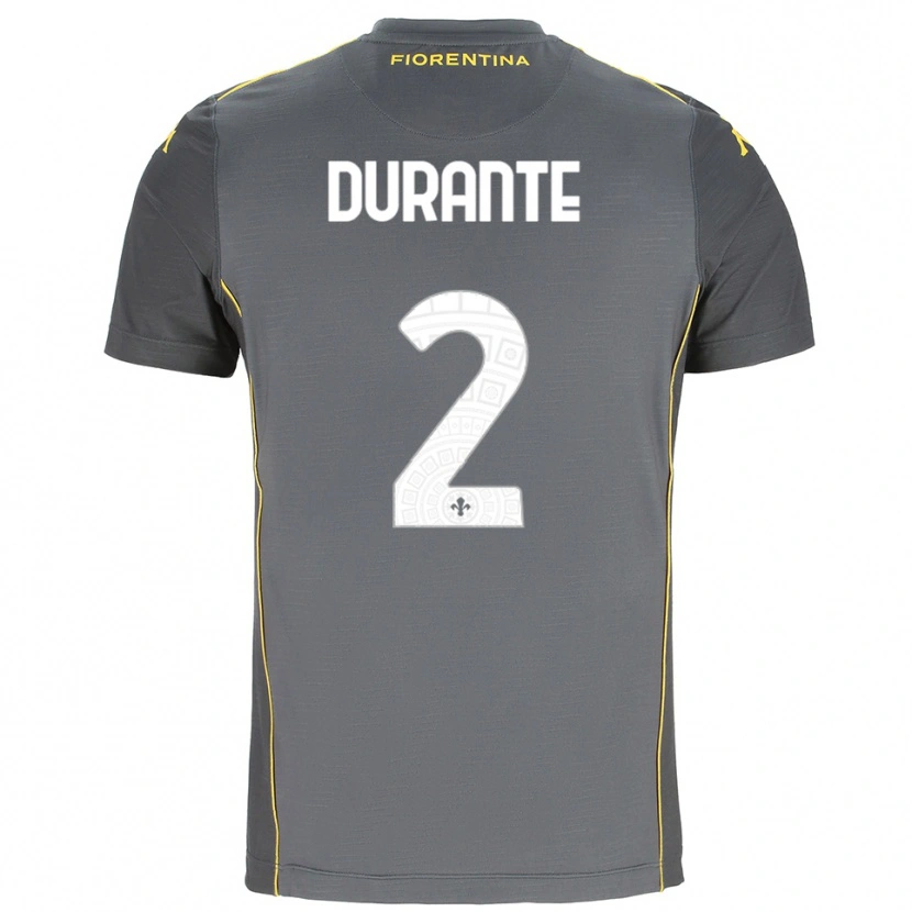 Danxen Hombre Camiseta Francesca Durante #2 Gris Oscuro Amarillo Portero Equipación 2025/26 La Camisa México