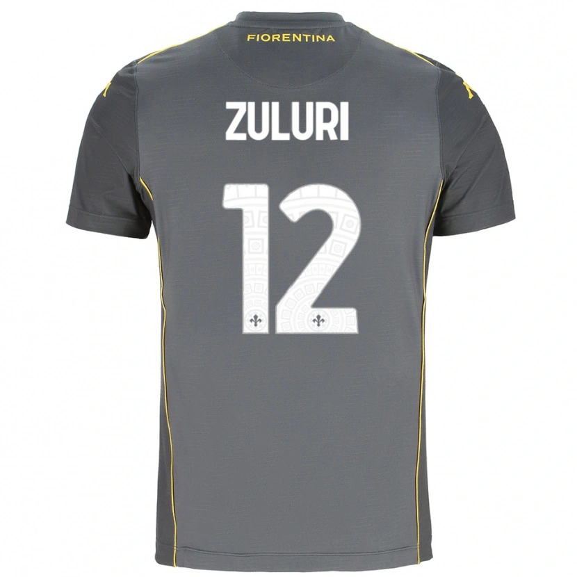 Danxen Hombre Camiseta Athena Zuluri #12 Gris Oscuro Amarillo Portero Equipación 2025/26 La Camisa México