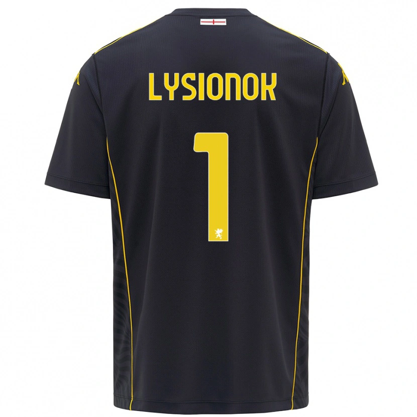 Danxen Hombre Camiseta Ernestas Lysionok #1 Negro Amarillo Portero Equipación 2025/26 La Camisa México