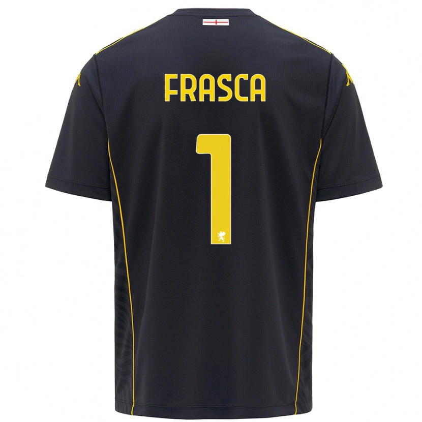 Danxen Hombre Camiseta Andrea Frasca #1 Negro Amarillo Portero Equipación 2025/26 La Camisa México