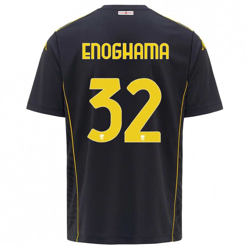 Danxen Hombre Camiseta Isaac Enoghama #32 Negro Amarillo Portero Equipación 2025/26 La Camisa México