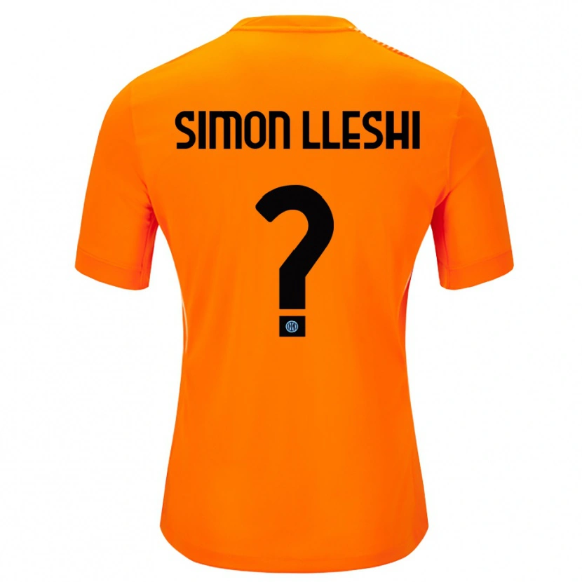 Danxen Hombre Camiseta Simon Lleshi #0 Naranja Claro Negro Portero Equipación 2025/26 La Camisa México