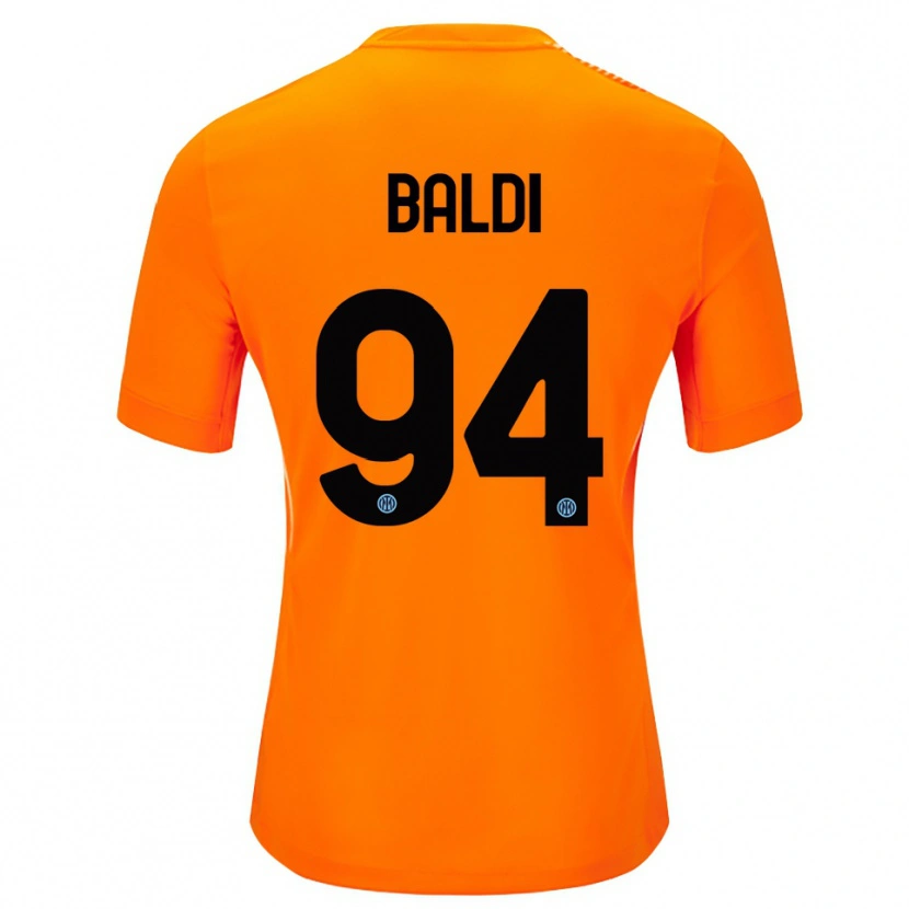 Danxen Hombre Camiseta Rachele Baldi #94 Naranja Claro Negro Portero Equipación 2025/26 La Camisa México
