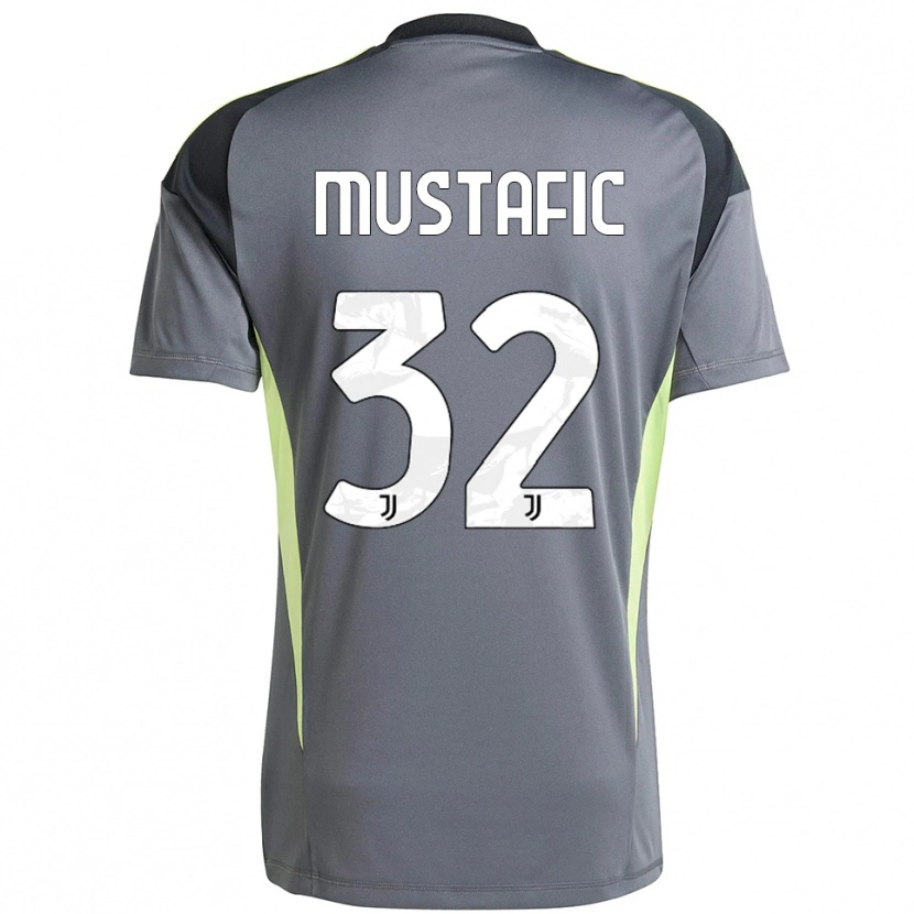 Danxen Hombre Camiseta Emma Mustafic #32 Gris Oscuro Blanco Portero Equipación 2025/26 La Camisa México