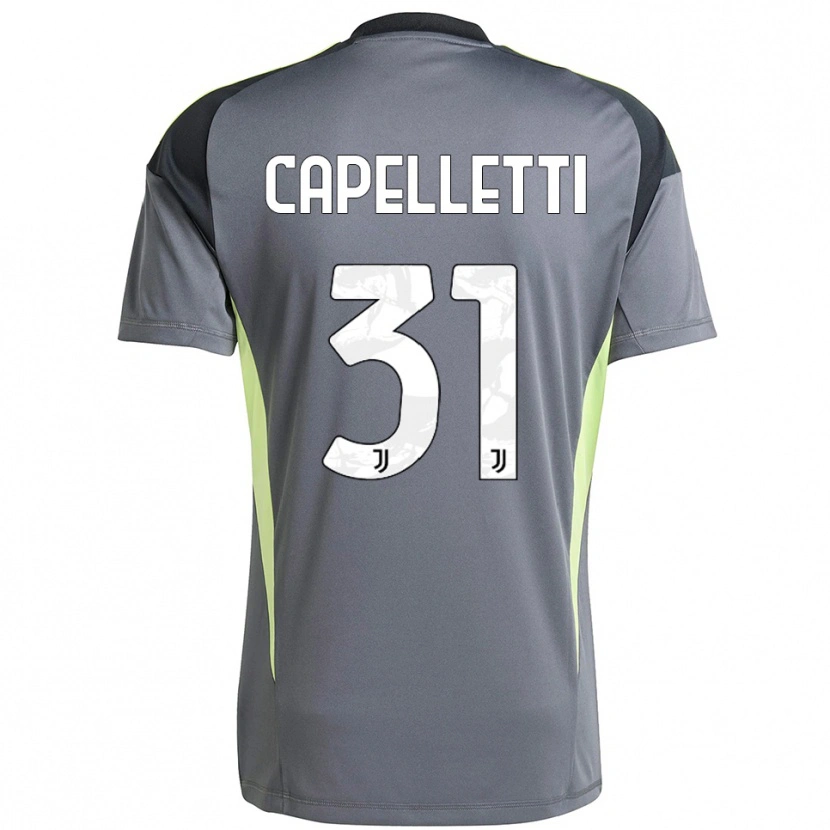 Danxen Hombre Camiseta Alessia Capelletti #31 Gris Oscuro Blanco Portero Equipación 2025/26 La Camisa México