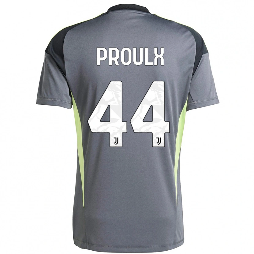 Danxen Hombre Camiseta Lysianne Proulx #44 Gris Oscuro Blanco Portero Equipación 2025/26 La Camisa México