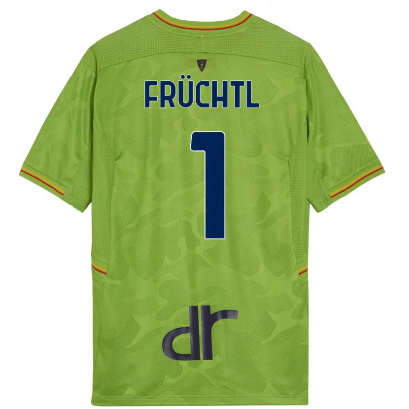 Danxen Hombre Camiseta Christian Früchtl #1 Verde Bosque Negro Portero Equipación 2025/26 La Camisa México