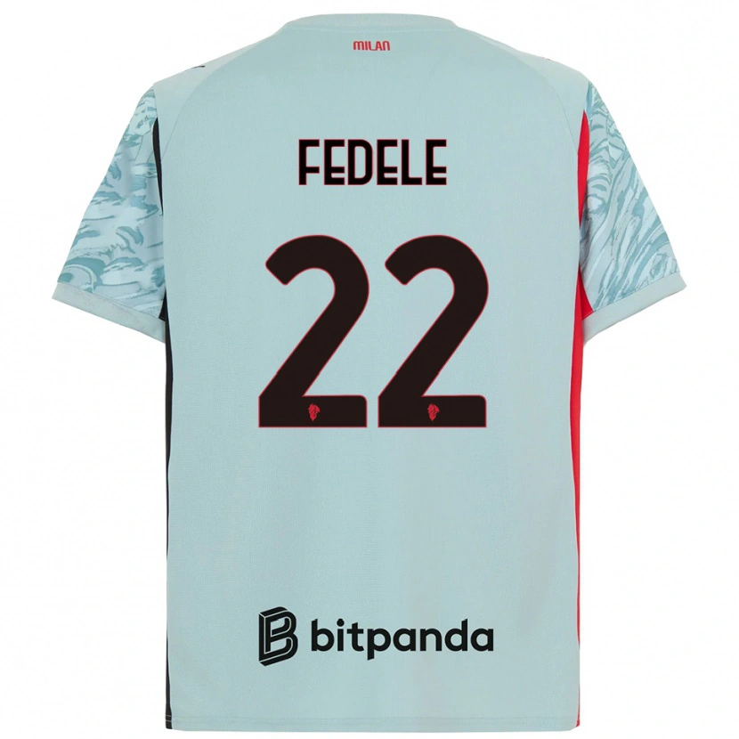 Danxen Hombre Camiseta Noemi Fedele #22 Azul Claro Rojo Portero Equipación 2025/26 La Camisa México