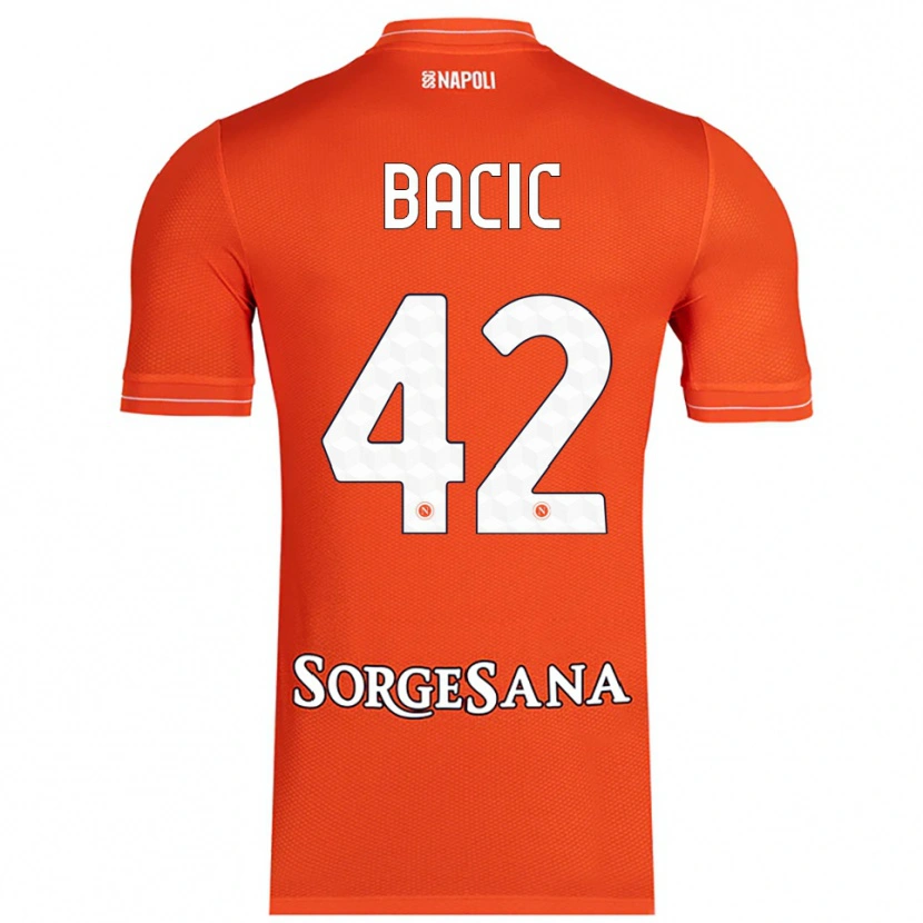 Danxen Hombre Camiseta Doris Bačić #42 Naranja Rojo Blanco Portero Equipación 2025/26 La Camisa México