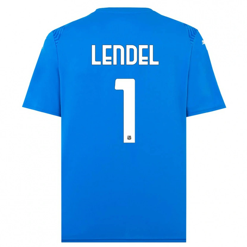 Danxen Hombre Camiseta Davide Lendel #1 Azul Blanco Portero Equipación 2025/26 La Camisa México