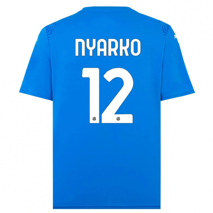 Danxen Hombre Camiseta Lorenzo Nyarko #12 Azul Blanco Portero Equipación 2025/26 La Camisa México