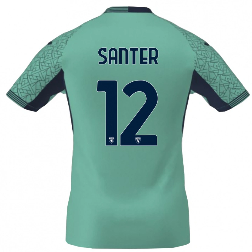 Danxen Hombre Camiseta Leonardo Santer #12 Laguna Azul Portero Equipación 2025/26 La Camisa México