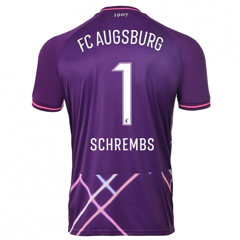 Danxen Hombre Camiseta Luis Schrembs #1 Púrpura Rosa Portero Equipación 2025/26 La Camisa México
