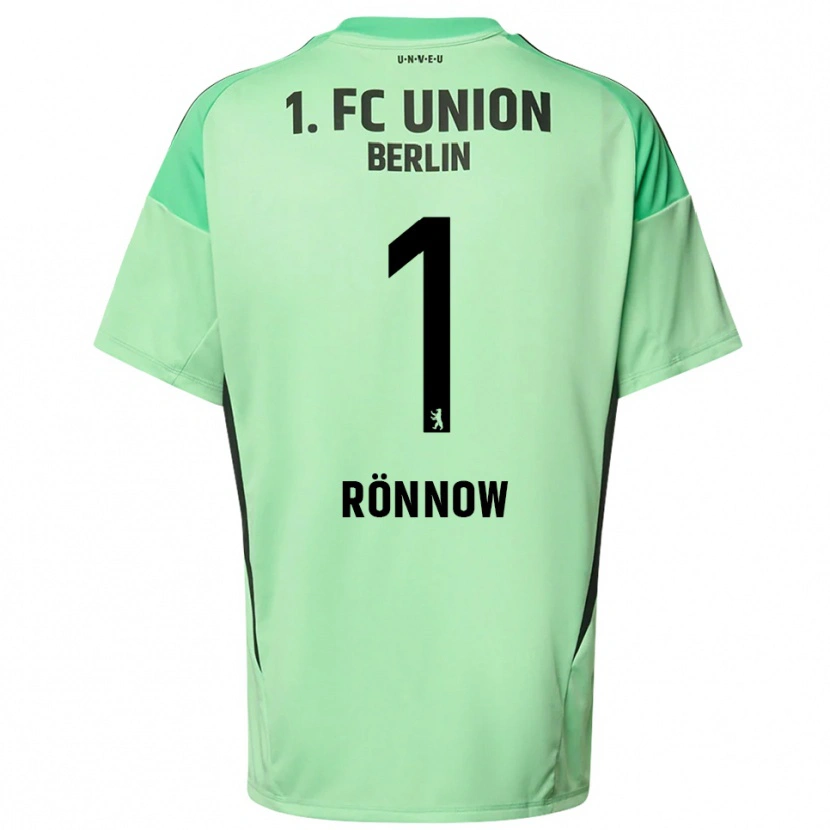 Danxen Hombre Camiseta Frederik Rönnow #1 Verde Claro Negro Portero Equipación 2025/26 La Camisa México