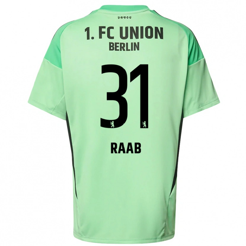 Danxen Hombre Camiseta Matheo Raab #31 Verde Claro Negro Portero Equipación 2025/26 La Camisa México