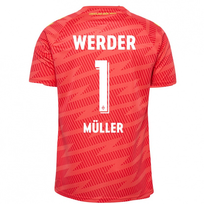 Danxen Hombre Camiseta Vincent Müller #1 Rojo Amarillo Portero Equipación 2025/26 La Camisa México