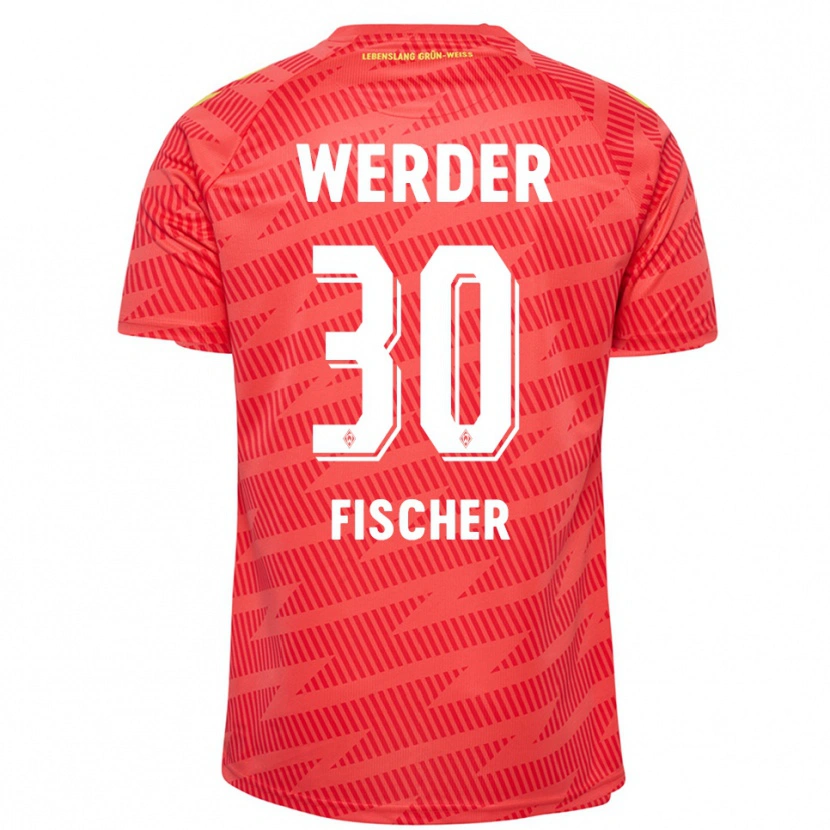Danxen Hombre Camiseta Vanessa Fischer #30 Rojo Amarillo Portero Equipación 2025/26 La Camisa México