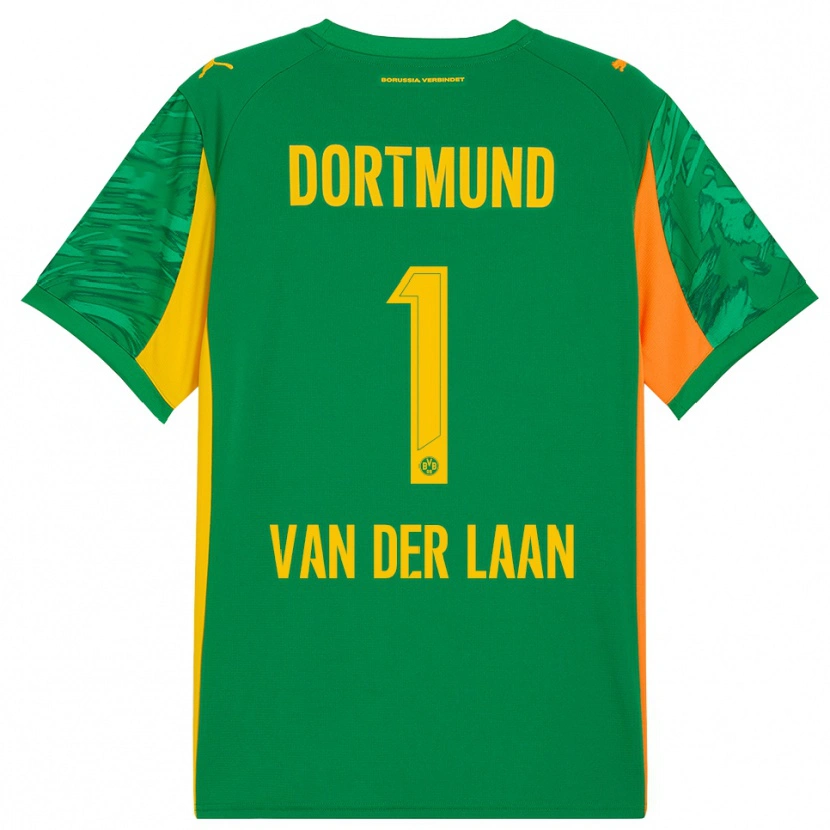 Danxen Hombre Camiseta Laura Van Der Laan #1 Verde Naranja Portero Equipación 2025/26 La Camisa México