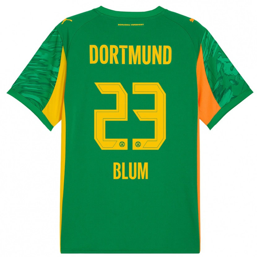 Danxen Hombre Camiseta Caroline Blum #23 Verde Naranja Portero Equipación 2025/26 La Camisa México