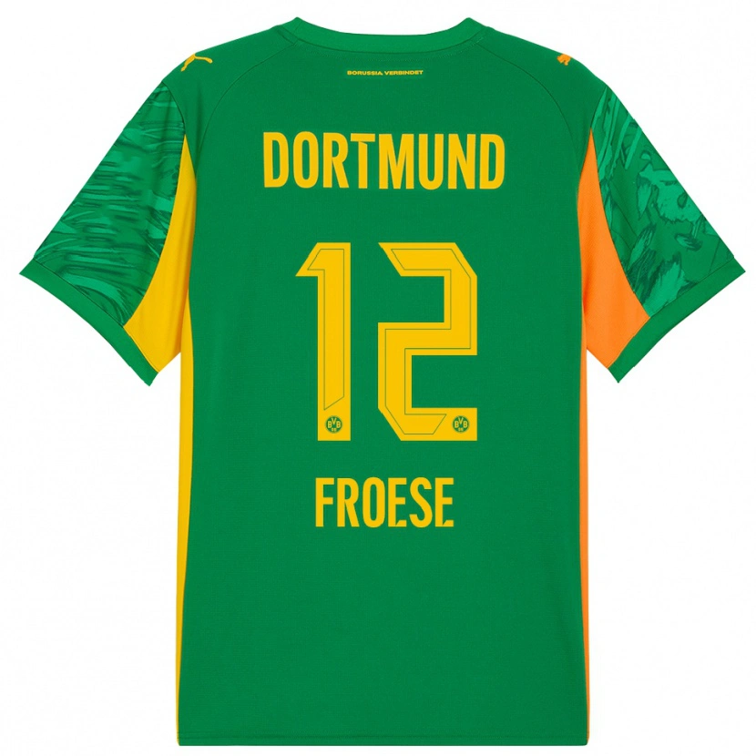 Danxen Hombre Camiseta Julien Froese #12 Verde Naranja Portero Equipación 2025/26 La Camisa México