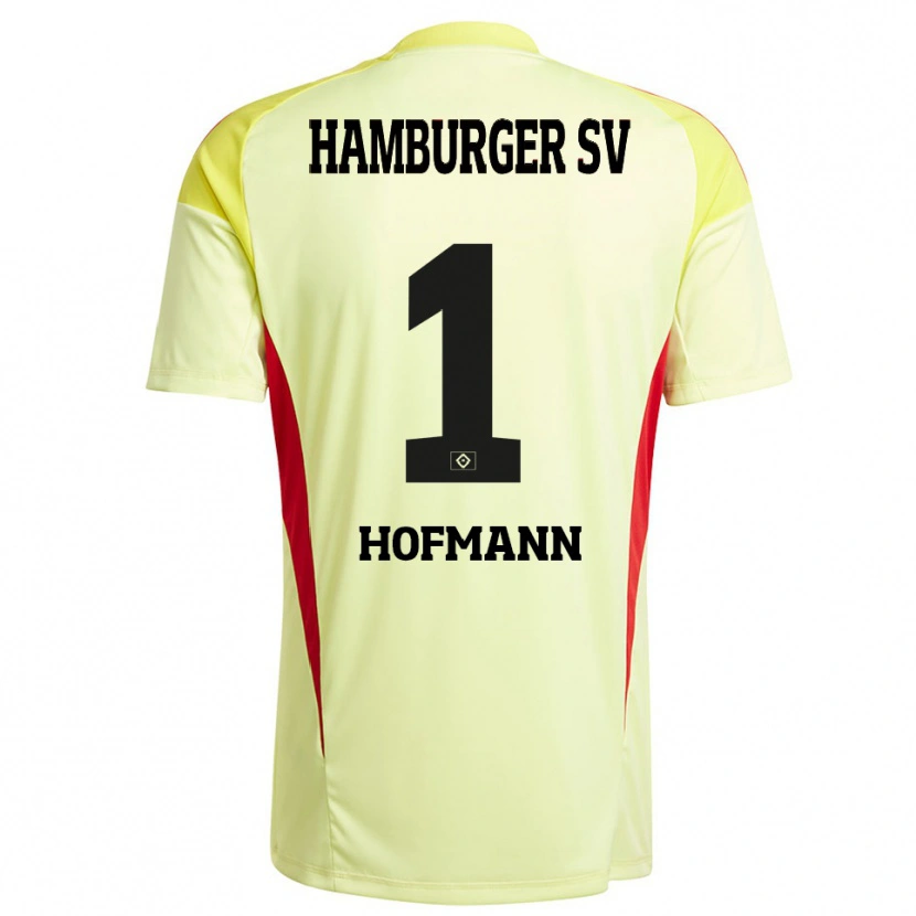 Danxen Hombre Camiseta Tobias Hofmann #1 Amarillo Negro Rojo Portero Equipación 2025/26 La Camisa México