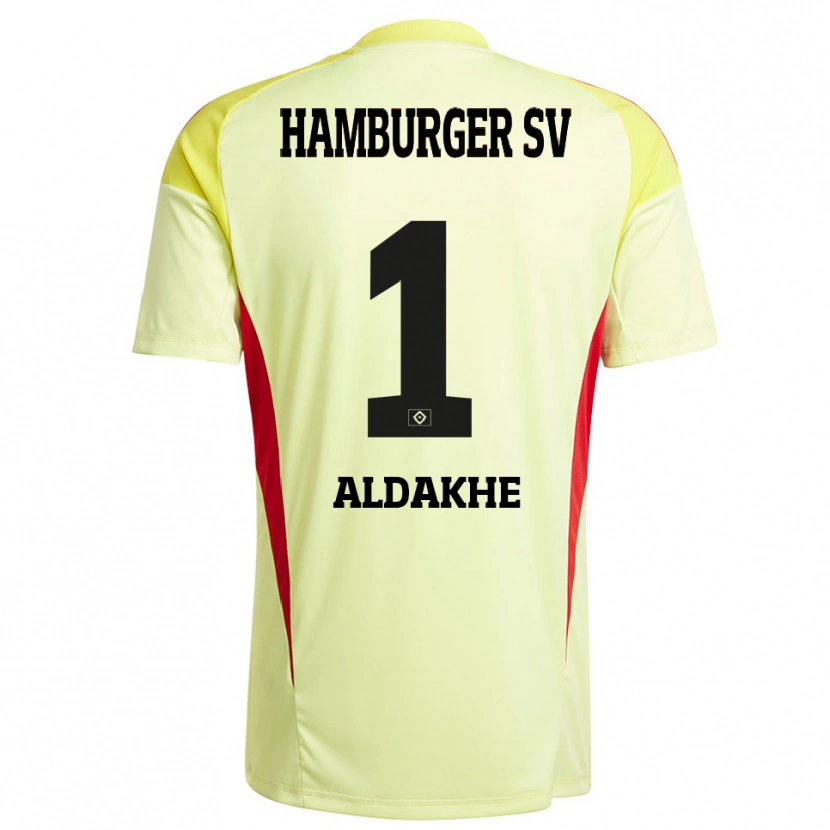 Danxen Hombre Camiseta Ather Aldakhe #1 Amarillo Negro Rojo Portero Equipación 2025/26 La Camisa México
