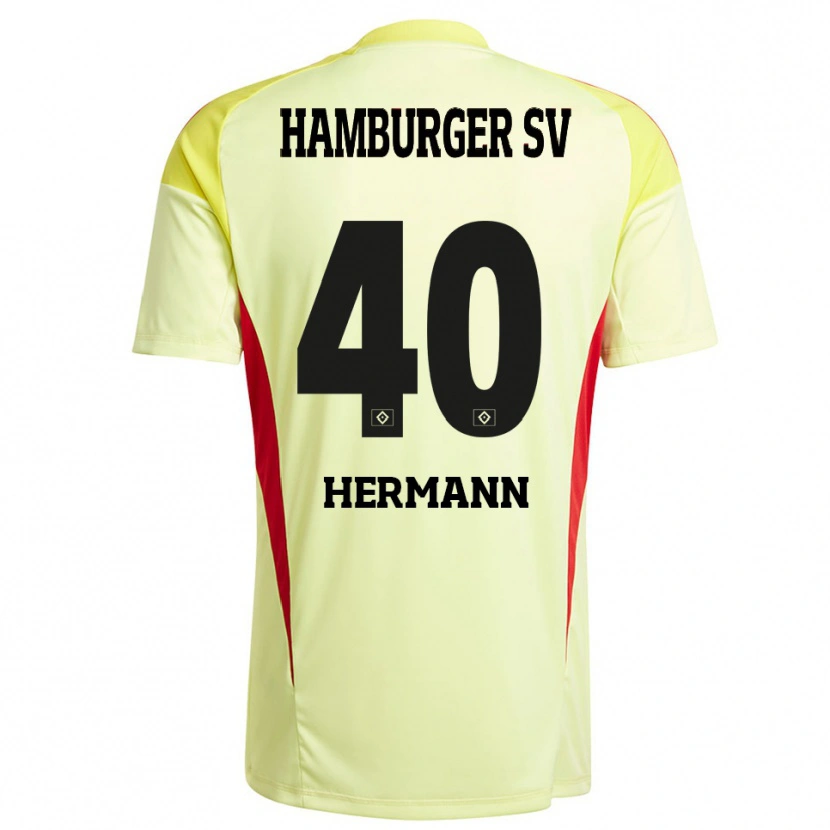 Danxen Hombre Camiseta Hannes Hermann #40 Amarillo Negro Rojo Portero Equipación 2025/26 La Camisa México
