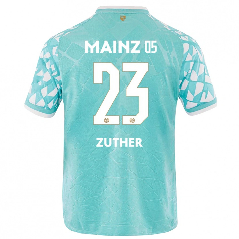 Danxen Hombre Camiseta Pit Zuther #23 Blanco Turquesa Portero Equipación 2025/26 La Camisa México