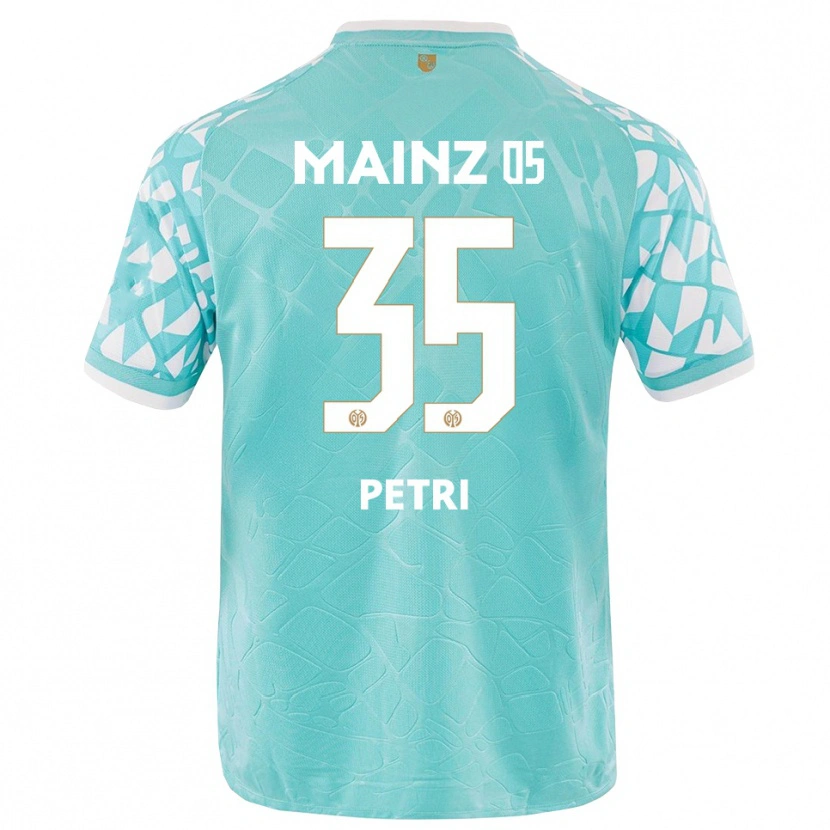 Danxen Hombre Camiseta Jolina Petri #35 Blanco Turquesa Portero Equipación 2025/26 La Camisa México