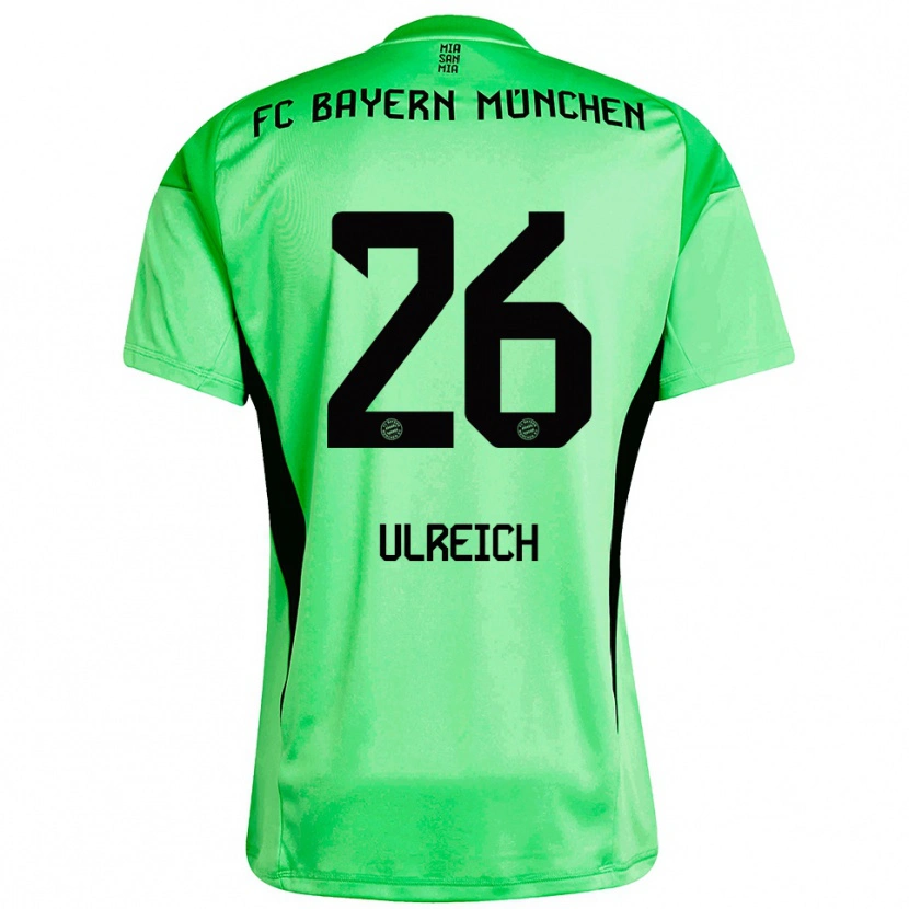 Danxen Hombre Camiseta Sven Ulreich #26 Verde Primavera Medio Portero Equipación 2025/26 La Camisa México