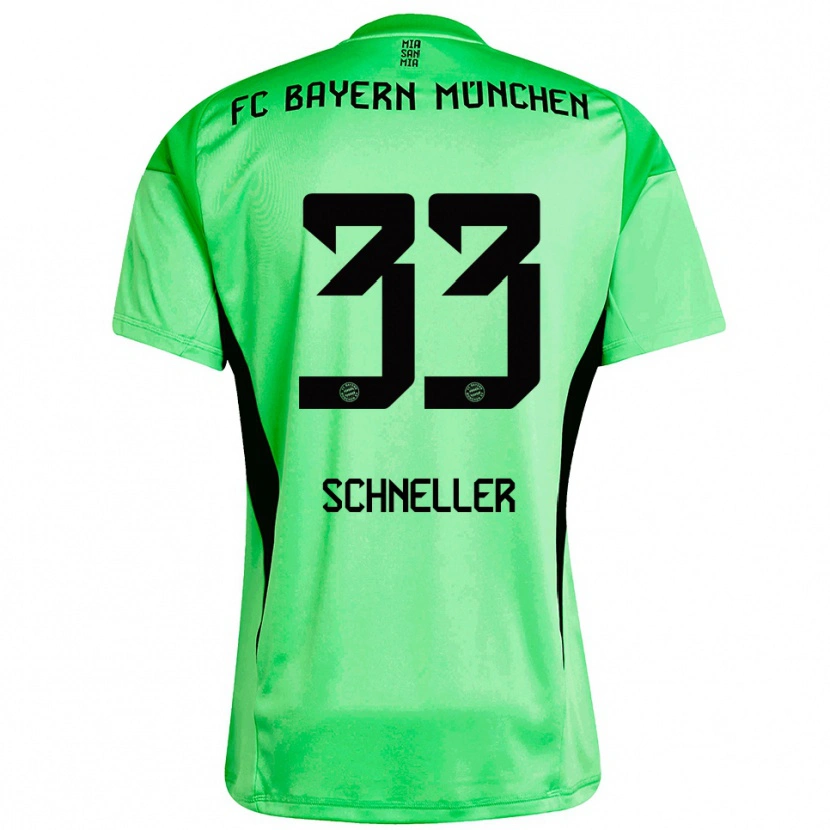 Danxen Hombre Camiseta Lukas Schneller #33 Verde Primavera Medio Portero Equipación 2025/26 La Camisa México