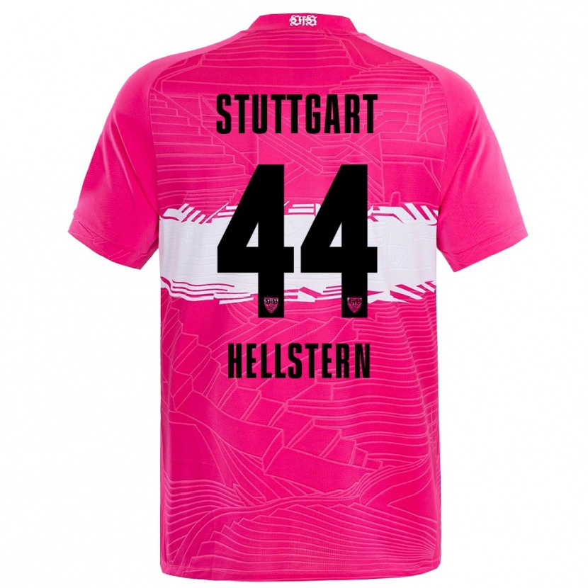 Danxen Hombre Camiseta Florian Hellstern #44 Rosa Profundo Negro Portero Equipación 2025/26 La Camisa México