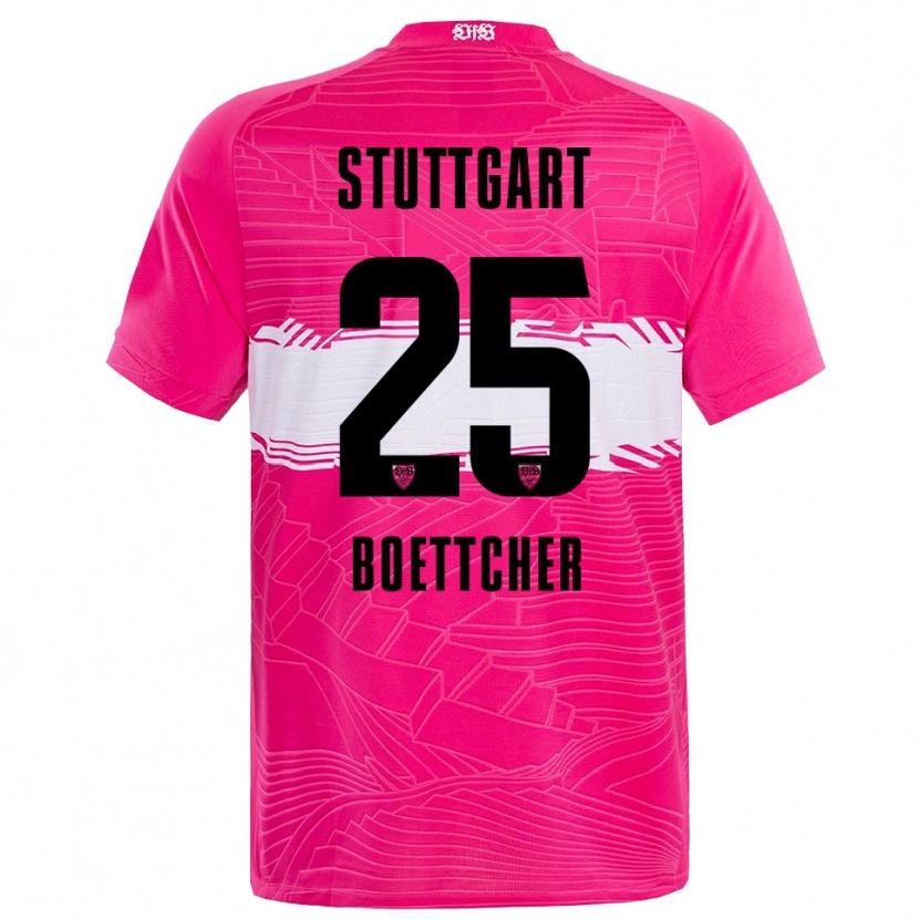 Danxen Hombre Camiseta Eve Boettcher #25 Rosa Profundo Negro Portero Equipación 2025/26 La Camisa México
